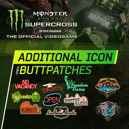 Monster Energy Supercross - Additional Icons & Buttpatches