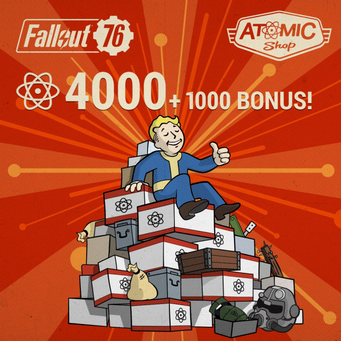 Fallout 76: 4000 атомов (+1000 бесплатно)