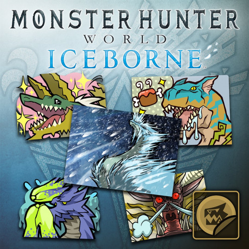 MHW:I Набор стикеров: набор чудовищ Iceborne